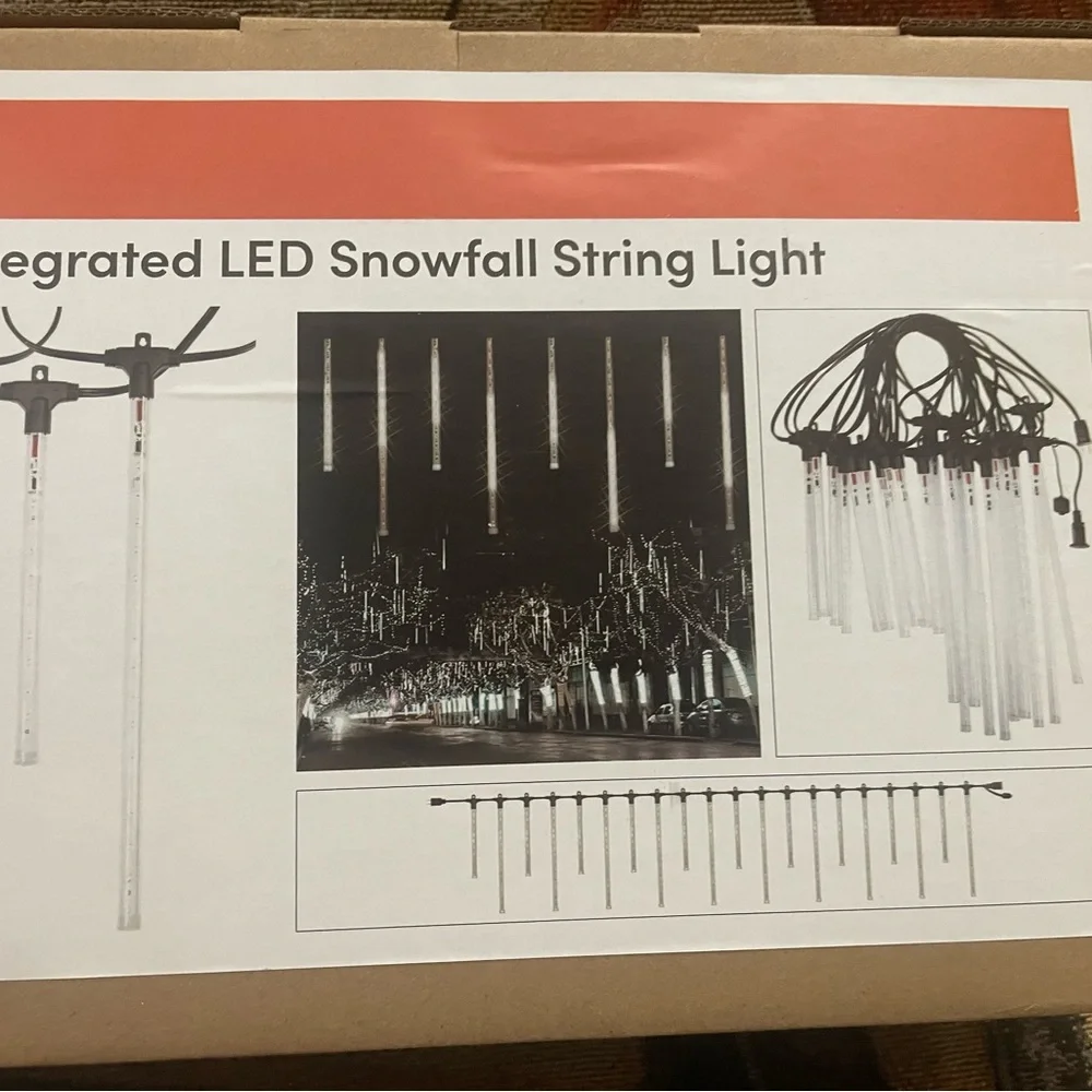 Enjoy Lighting 20-light Set 40’ LED Snowfall String Indoor/ Outdoor Blinking NEW